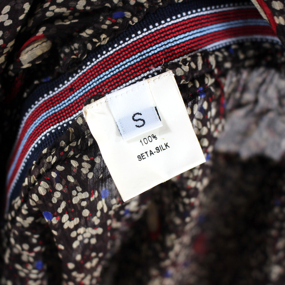 Golden Goose Silk Racerback Mini Dress Multicolor Polka Dot Drop Waist Size S - Picture 7 of 7